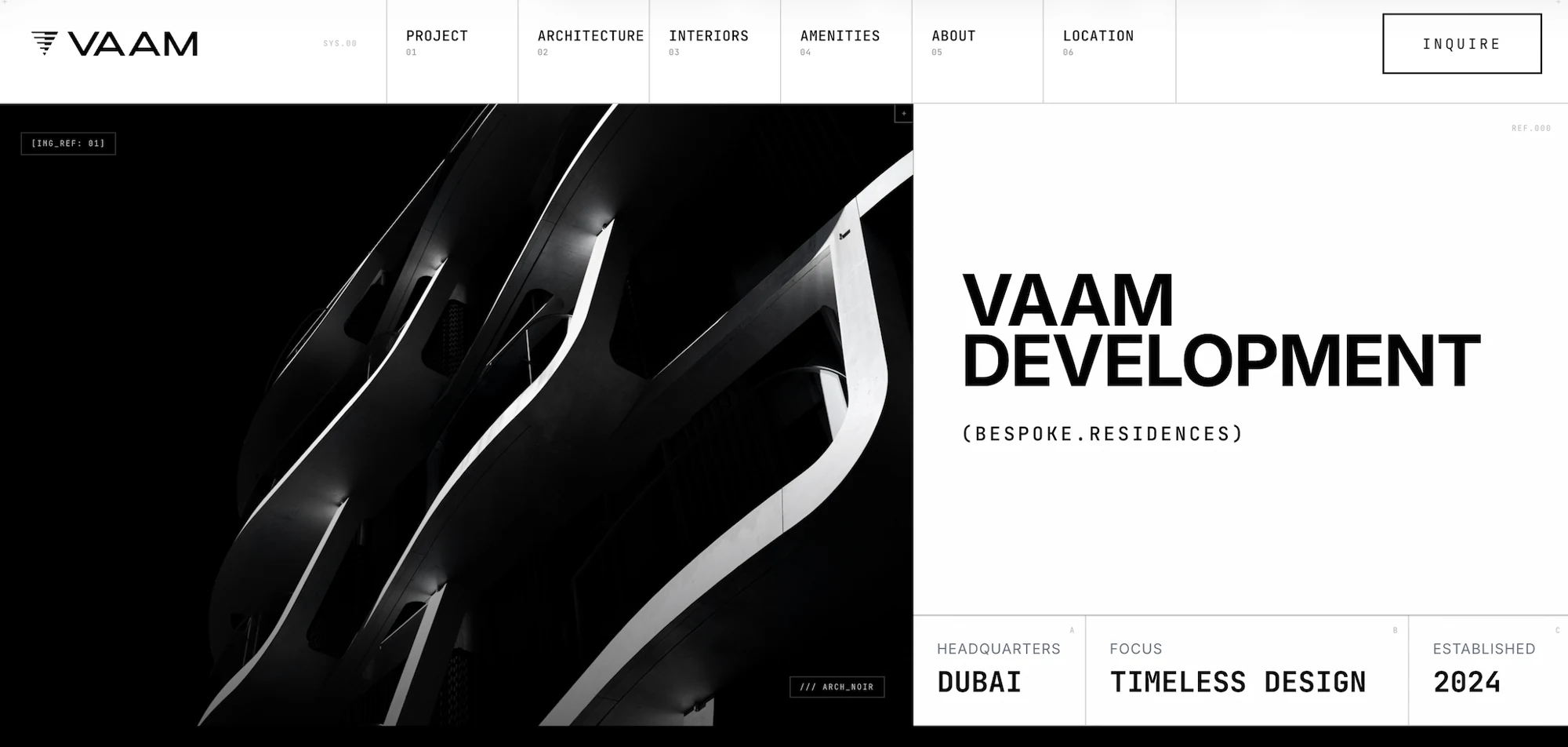 Разработанный сайт VAAM Development